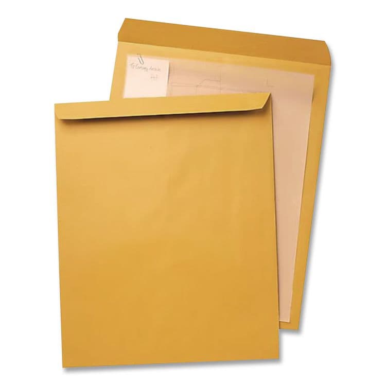 QUALITY PARK PRODUCTS Jumbo Size Kraft Envelope, Cheese Blade Flap, Fold-Over Closure, 14 x 18, Brown Kraft, 25/Pack (QUA42354) thumbnail 2