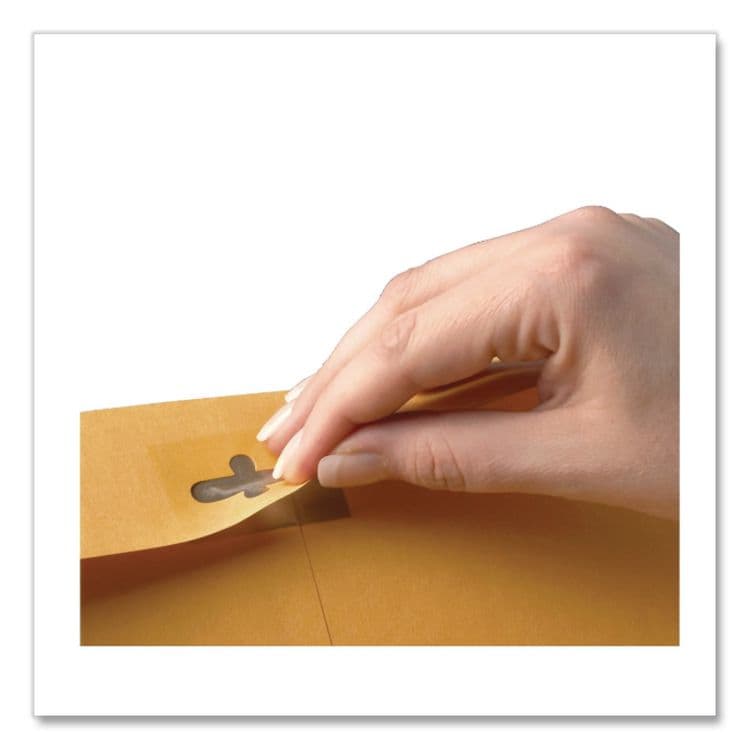 QUALITY PARK PRODUCTS Postage Saving ClearClasp Kraft Envelope, #55, Cheese Blade Flap, ClearClasp Closure, 6 x 9, Brown Kraft, 100/Box (QUA43468) thumbnail 3