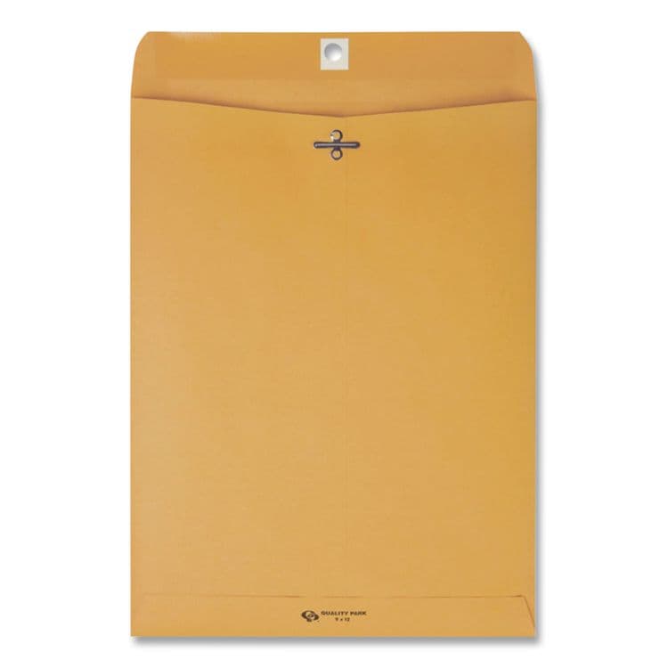 QUALITY PARK PRODUCTS Clasp Envelope, 28 lb Bond Weight Kraft, #93, Square Flap, Clasp/Gummed Closure, 9.5 x 12.5, Brown Kraft, 100/Box (QUA37893) thumbnail 4