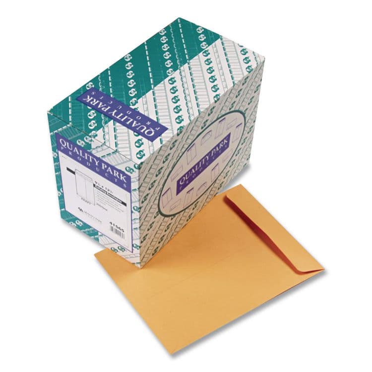 QUALITY PARK PRODUCTS Catalog Envelope, 28 lb Bond Weight Kraft, #12 1/2, Square Flap, Gummed Closure, 9.5 x 12.5, Brown Kraft, 250/Box (QUA41565) thumbnail 3