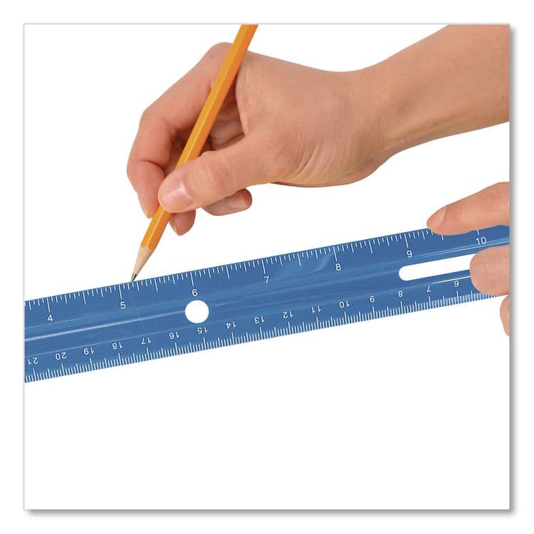 ACME UNITED CORPORATION Plastic Ruler, Standard/Metric, 12" Long, Randomly Assorted Colors (ACM10526) thumbnail 2