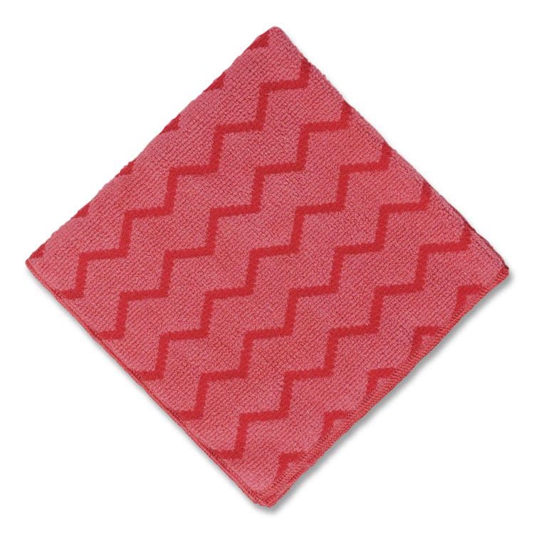 RUBBERMAID COMMERCIAL PROD. HYGEN Microfiber Cleaning Cloths, 16 x 16, Red, 12/Carton (RCPQ620RED) thumbnail 2