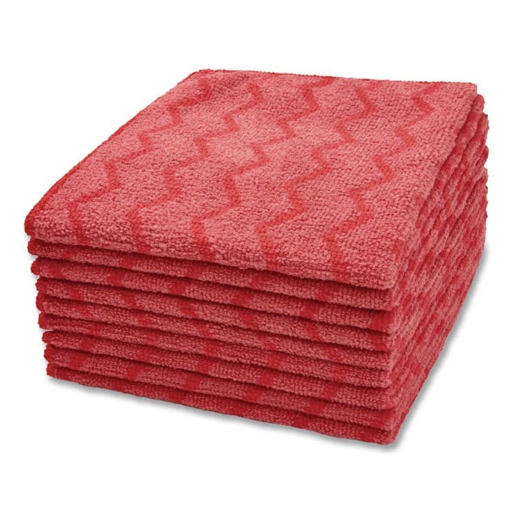RUBBERMAID COMMERCIAL PROD. HYGEN Microfiber Cleaning Cloths, 16 x 16, Red, 12/Carton (RCPQ620RED) thumbnail 3