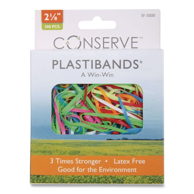 BAUMGARTENS PlastiBands, 2.13" Long, Assorted Colors, 200/Box (BAUSF5000)