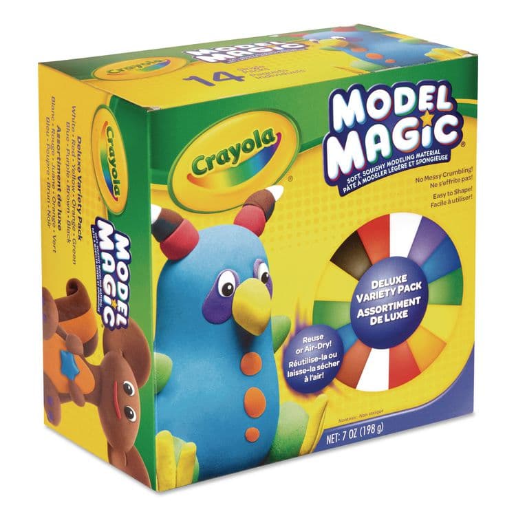 BINNEY & SMITH / CRAYOLA Model Magic Modeling Compound, Deluxe Variety Pack, Assorted Colors, 0.5 oz Pack, 14 Packs (CYO462490)