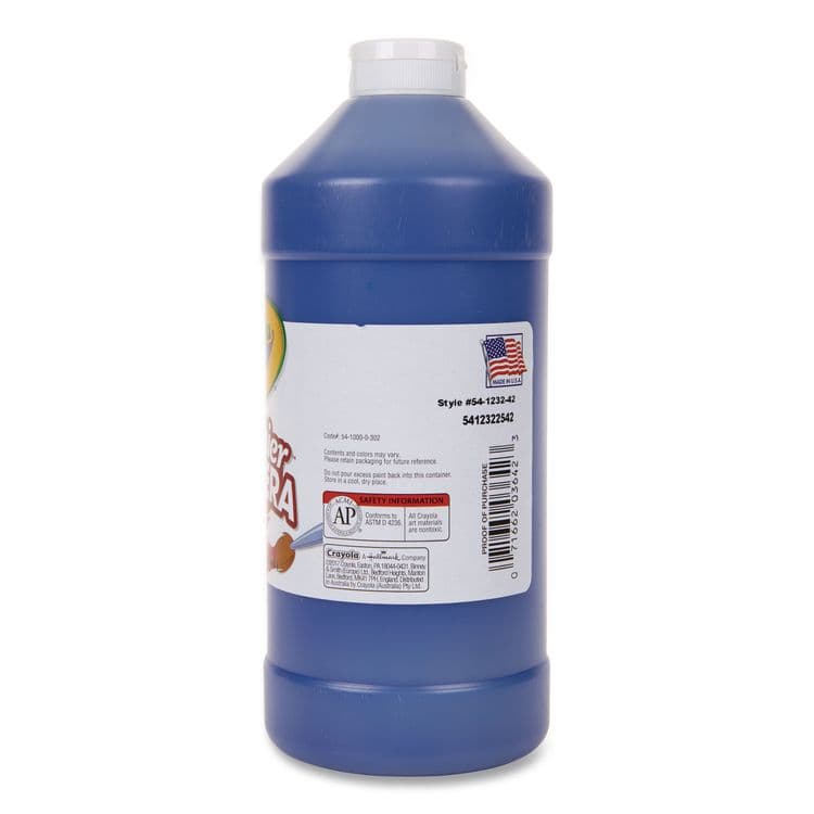 BINNEY & SMITH / CRAYOLA Premier Tempera Paint, 32 oz Bottle, Blue (CYO541232042) thumbnail 2