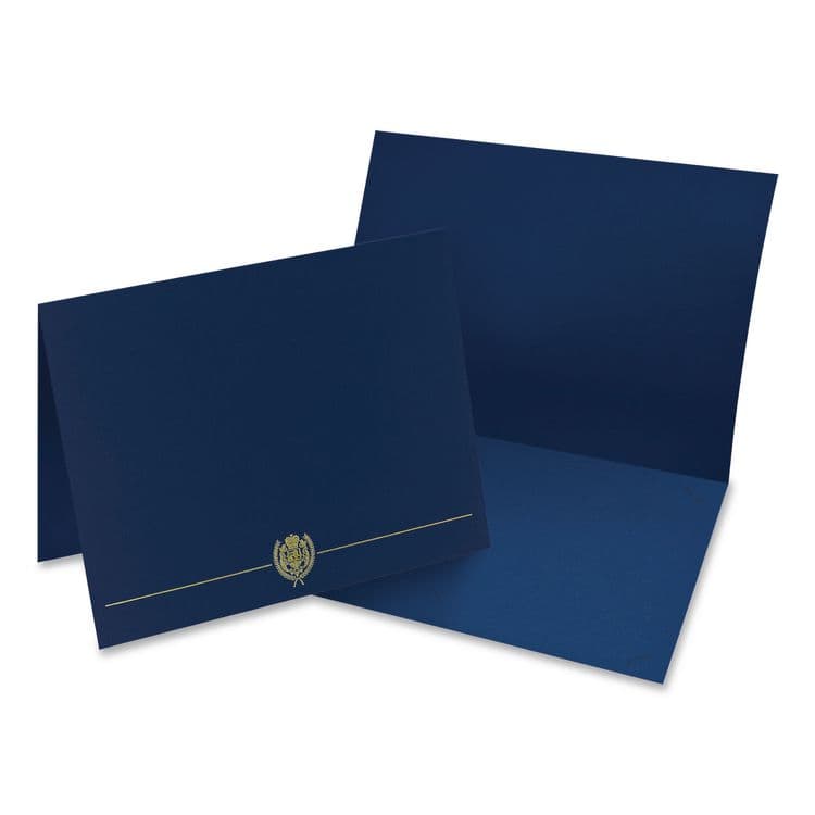 COSCO Classic Crest Certificate Covers, 9.38 x 12, Navy, 4/Pack (GRP903115) thumbnail 2