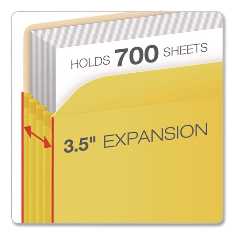 TOPS BUSINESS FORMS Colored File Pockets, 3.5" Expansion, Letter Size, Yellow (PFX1524EYEL) thumbnail 2