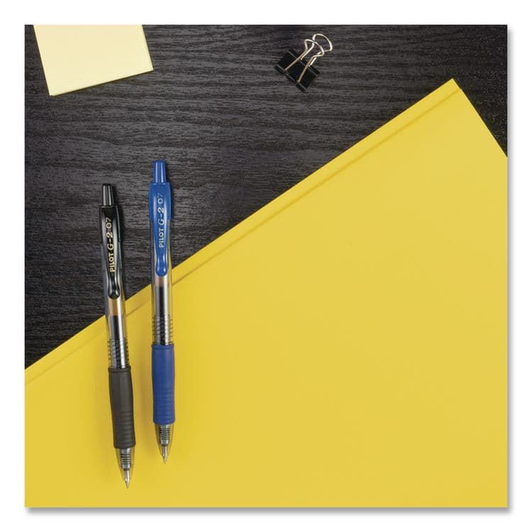 PILOT CORP. OF AMERICA G2 Premium Gel Pen, Retractable, Fine 0.7 mm, Blue Ink, Smoke/Blue Barrel, 5/Pack (PIL31299) thumbnail 4