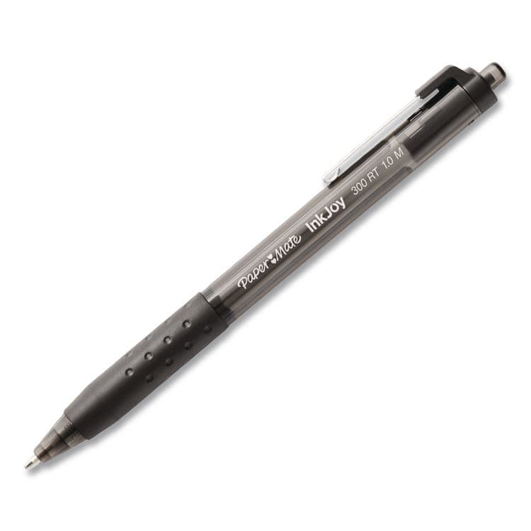 SANFORD InkJoy 300 RT Ballpoint Pen, Retractable, Medium 1 mm, Black Ink, Black Barrel, 8/Pack (PAP1945920) thumbnail 2