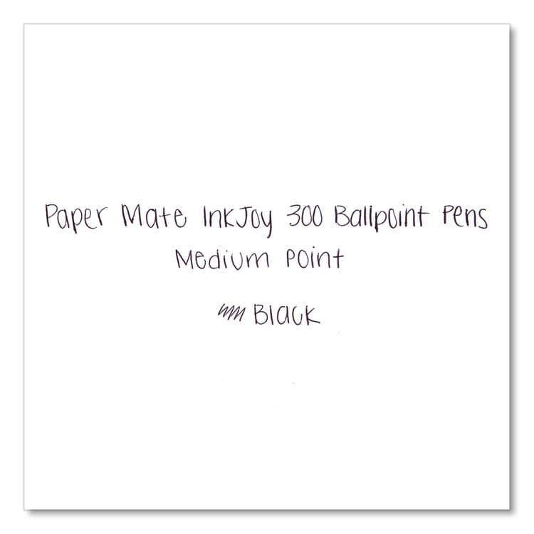 SANFORD InkJoy 300 RT Ballpoint Pen, Retractable, Medium 1 mm, Black Ink, Black Barrel, 8/Pack (PAP1945920) thumbnail 4