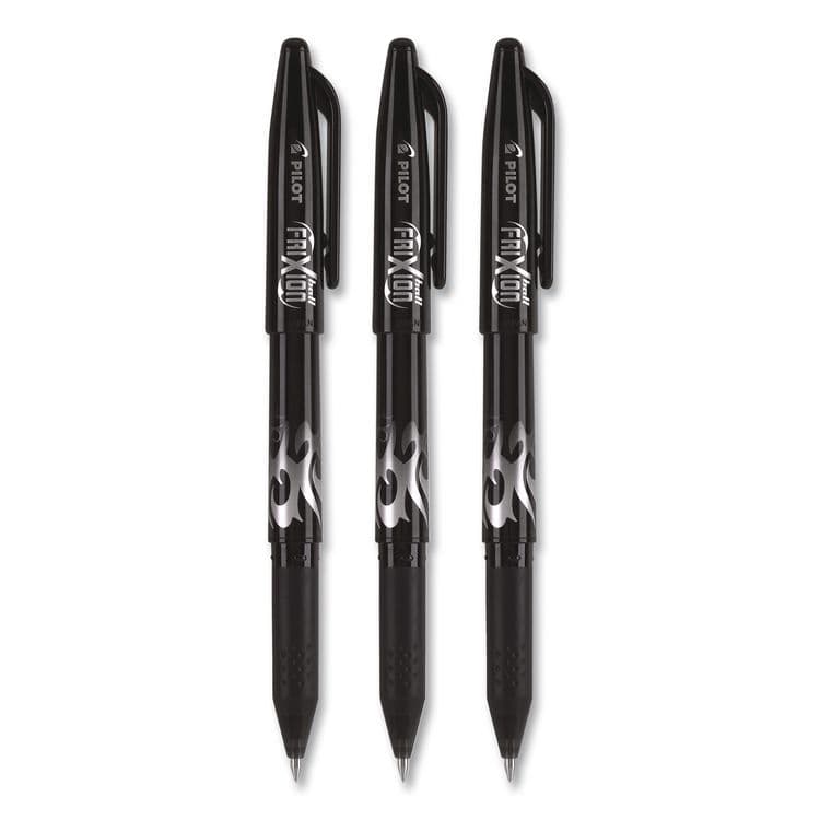 PILOT CORP. OF AMERICA FriXion Ball Erasable Gel Pen, Stick, Fine 0.7 mm, Black Ink, Black Barrel, 3/Pack (PIL31556) thumbnail 2