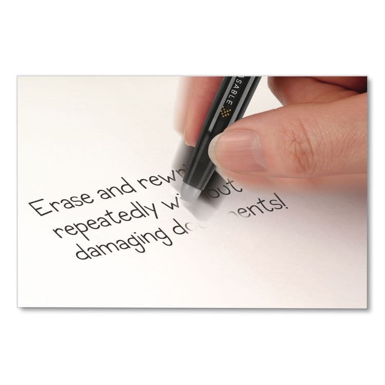 PILOT CORP. OF AMERICA FriXion Ball Erasable Gel Pen, Stick, Fine 0.7 mm, Blue Ink, Blue Barrel, 3/Pack (PIL31567) thumbnail 4