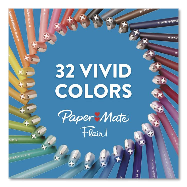 SANFORD Flair Felt Tip Porous Point Pen, Stick, Medium 0.7 mm, Black Ink, Black Barrel, 4/Pack (PAP8434452PP) thumbnail 3