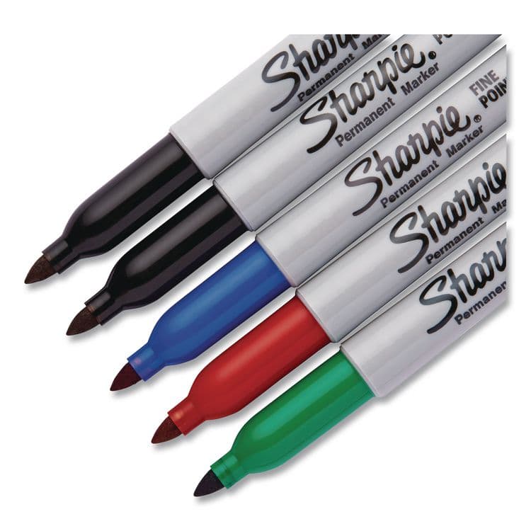 SANFORD Fine Tip Permanent Markers, Fine Tip, Assorted Colors, 5/Pack (SAN30653PP) thumbnail 3