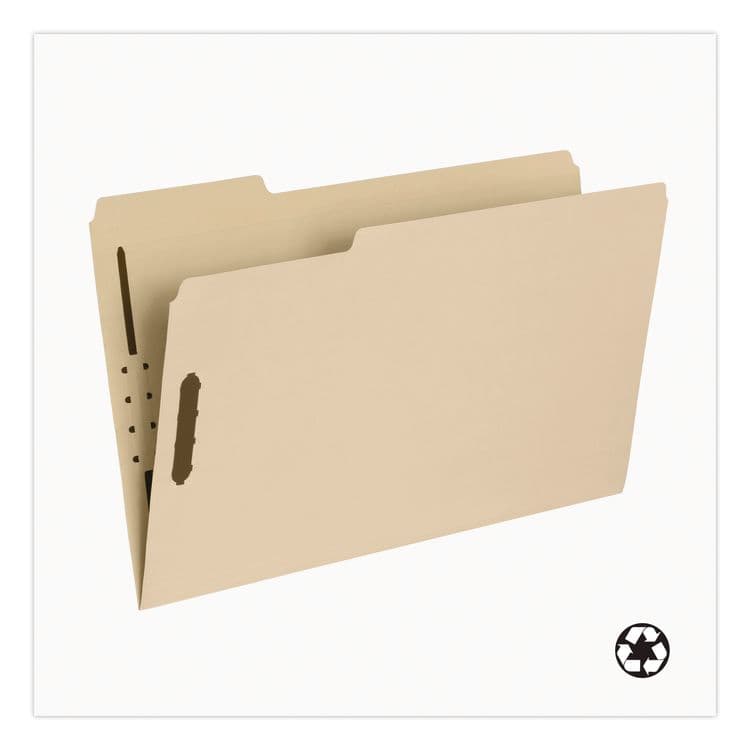 TOPS BUSINESS FORMS Top Tab Fastener Folder, 1/3-Cut Tab: Assorted, Expands 2", 2 Fasteners, Legal Size, Manila, 5/Box (PFX29537R) thumbnail 2