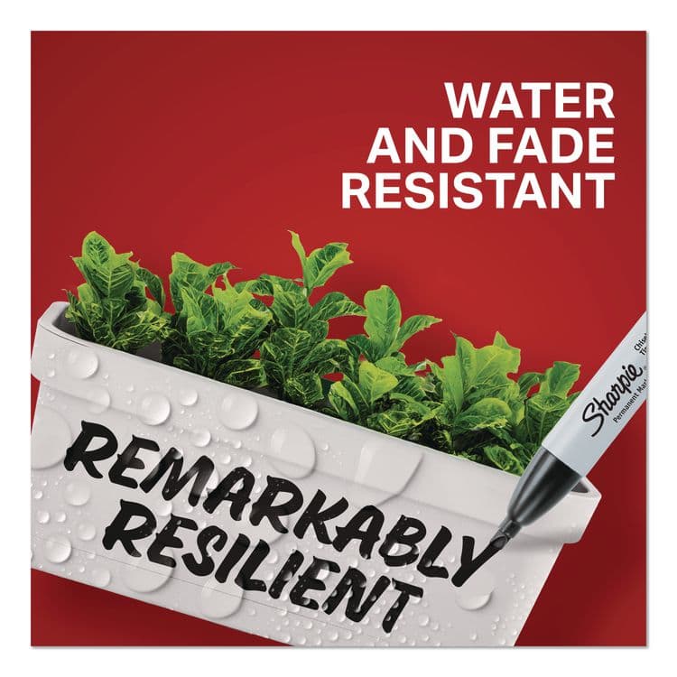 SANFORD Chisel Tip Permanent Marker Medium Chisel Tip, Assorted Colors, 4/Pack (SAN38254) thumbnail 2