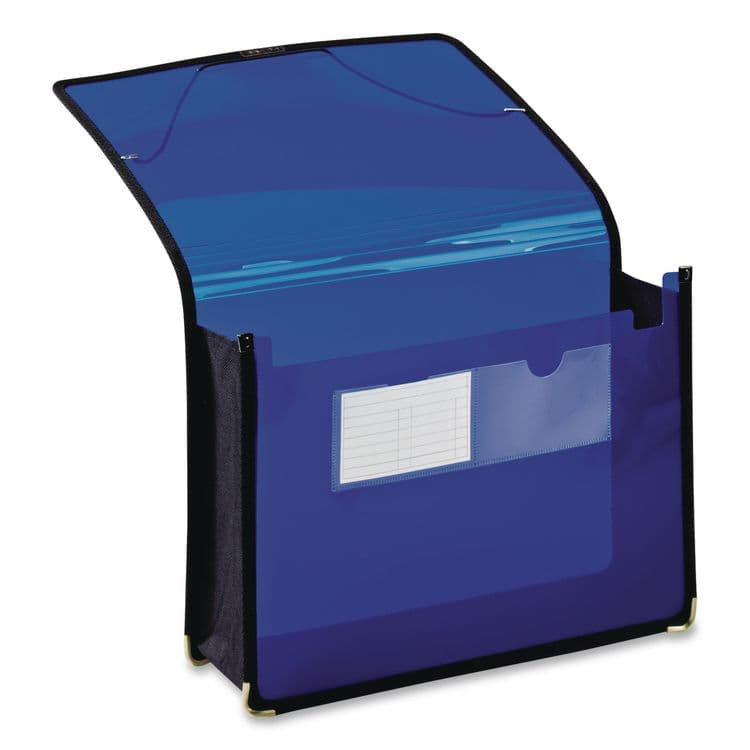 TOPS BUSINESS FORMS UltraColor Expanding Wallet with Elastic Closure, 3.5" Expansion, 1 Section, Letter Size, Blue (PFX84041BL)