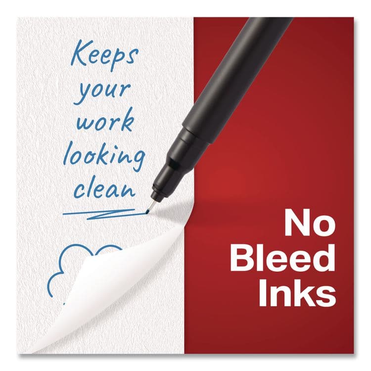 SANFORD Water-Resistant Ink Porous Point Pen, Stick, Fine 0.4 mm, Assorted Ink and Barrel Colors, 4/Pack (SAN1742662) thumbnail 2