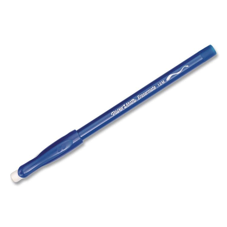 SANFORD Eraser Mate Ballpoint Pen, Stick, Medium 1 mm, Blue Ink, Blue Barrel, 5/Pack (PAP3153558PP) thumbnail 3