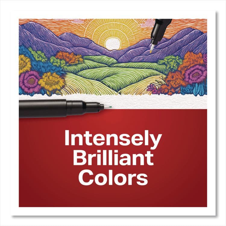 SANFORD Water-Resistant Ink Porous Point Pen, Stick, Fine 0.4 mm, Assorted Ink and Barrel Colors, 4/Pack (SAN1742662) thumbnail 4