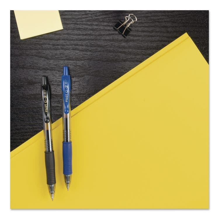 PILOT CORP. OF AMERICA G2 Premium Gel Pen, Retractable, Fine 0.7 mm, Blue Ink, Smoke/Blue Barrel, 4/Pack (PIL31058) thumbnail 4