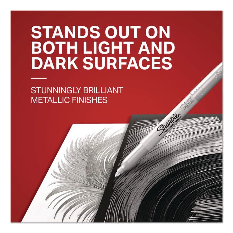 SANFORD Fine Tip Permanent Markers, Fine Tip, Assorted Metallic Colors, 3/Pack (SAN1823815) thumbnail 3