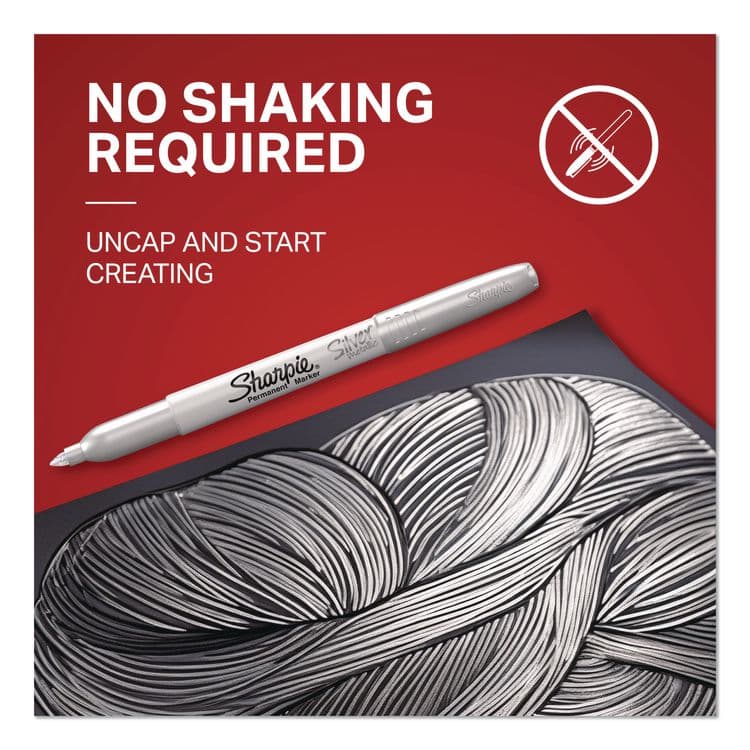 SANFORD Fine Tip Permanent Markers, Fine Tip, Assorted Metallic Colors, 3/Pack (SAN1823815) thumbnail 4