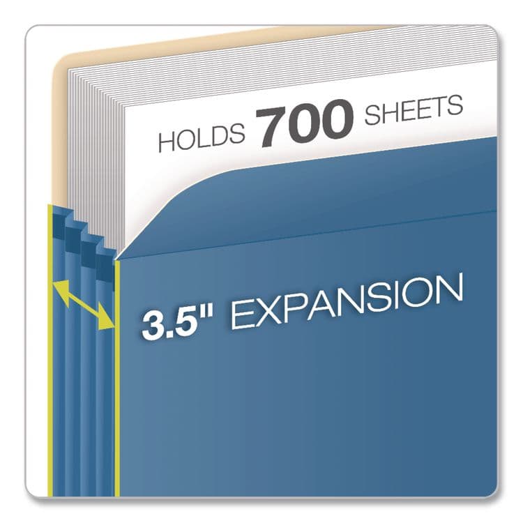 TOPS BUSINESS FORMS Colored File Pockets, 3.5" Expansion, Letter Size, Blue (PFX1524EBLU) thumbnail 2