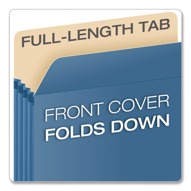 TOPS BUSINESS FORMS Colored File Pockets, 3.5" Expansion, Letter Size, Blue (PFX1524EBLU) thumbnail 4