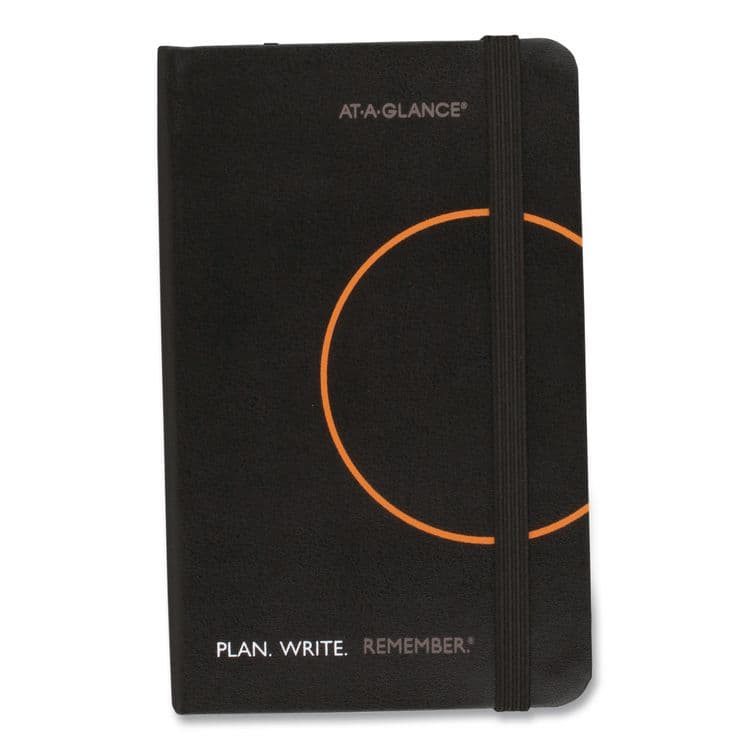 AT-A-GLANCE Plan. Write. Remember. Planning Notebook with Reference Calendar, 5.63 x 3.56, Black/Gold-Circle Cover, Undated (AAG80612305) thumbnail 2