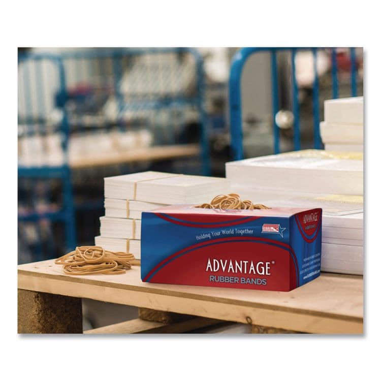 ALLIANCE RUBBER Advantage Multi-Purpose Rubber Band, Size 8, Natural Crepe, 1 lb Box, 5,200/Box (ALL26085) thumbnail 4