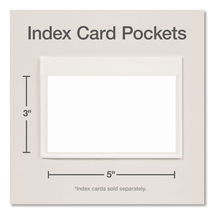 CARDINAL BRANDS . HOLD IT Index Card Pocket, Top Load, 3 x 5, Clear, 100/Box (CRD21150CB) thumbnail 2