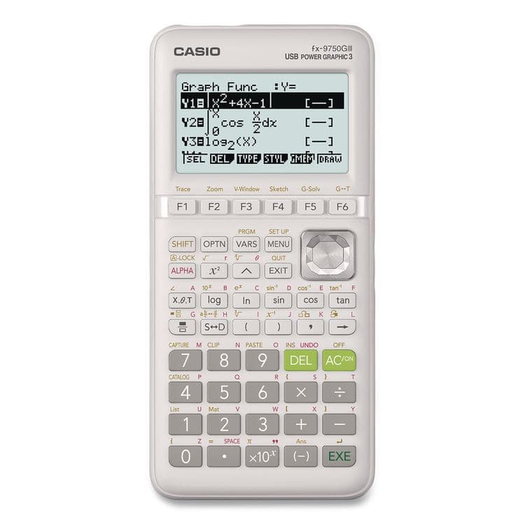 CASIO, . FX-9750GIII 3rd Edition Graphing Calculator, 21-Digit LCD, White (CSOFX9750GIIIWE)