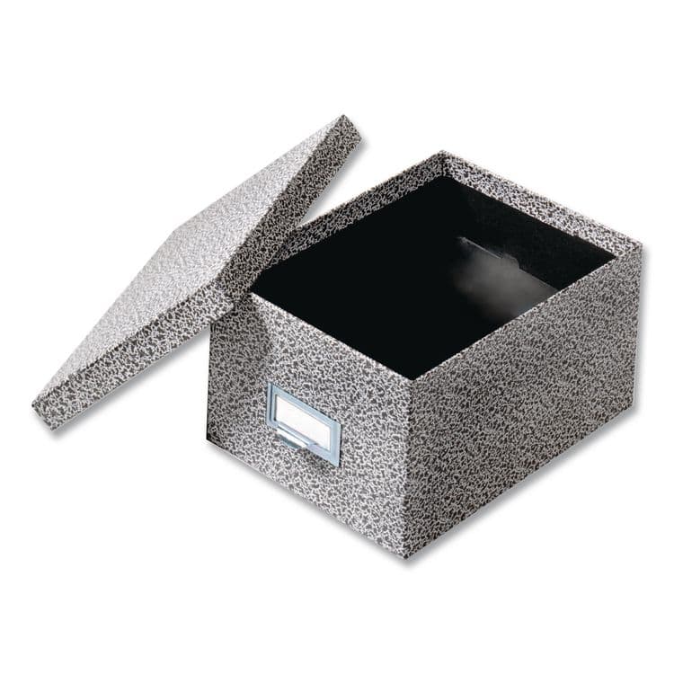 CARDINAL BRANDS . Index Card File Box with Lift-Off Lid, Holds 1,000 5 x 8 Cards, 8.63 x 11.63 x 6, Black Agate (GLW95BLA) thumbnail 2
