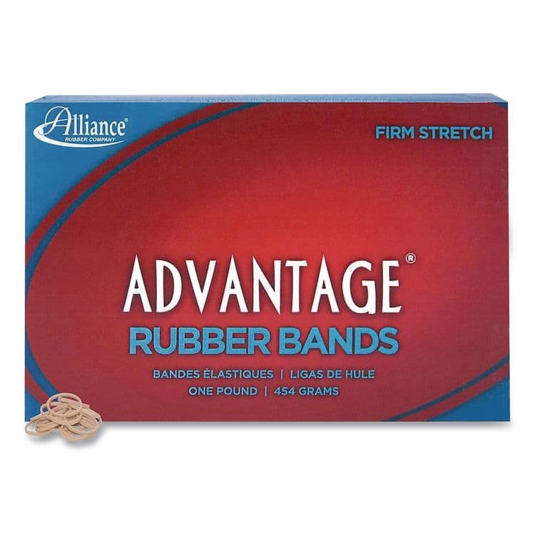ALLIANCE RUBBER Advantage Multi-Purpose Rubber Band, Size 8, Natural Crepe, 1 lb Box, 5,200/Box (ALL26085)