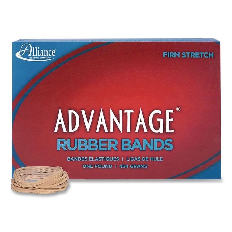 ALLIANCE RUBBER Advantage Multi-Purpose Rubber Band, Size 14, Natural Crepe, 1 lb Box, 2,250/Box (ALL26145)