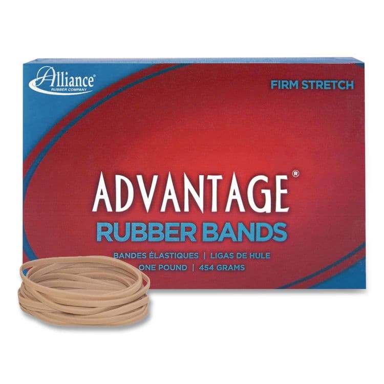 ALLIANCE RUBBER Advantage Multi-Purpose Rubber Band, Size 33, Natural Crepe, 1 lb Box, 600/Box (ALL26335)
