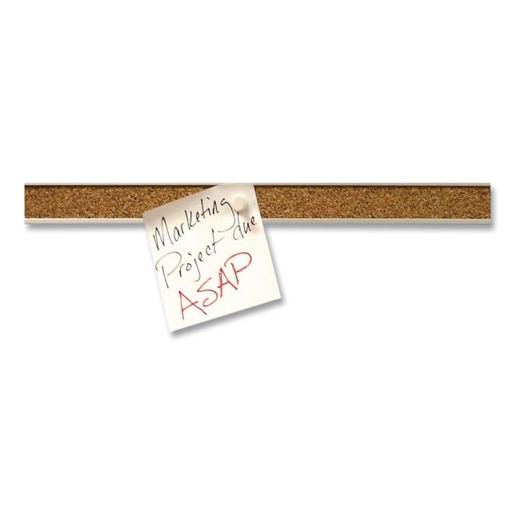 ADVANTUS CORPORATION Grip-A-Strip Cork Map Rail, 1" x 96", Brown/Silver (AVT2026) thumbnail 2