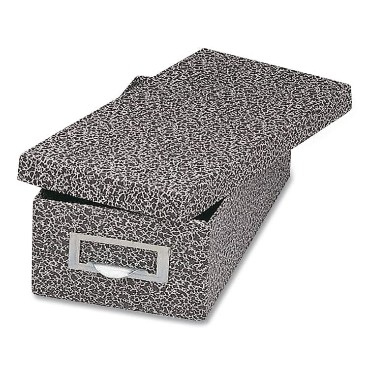 CARDINAL BRANDS . Index Card File Box with Lift-Off Lid, Holds 1,000 5 x 8 Cards, 8.63 x 11.63 x 6, Black Agate (GLW95BLA) thumbnail 3