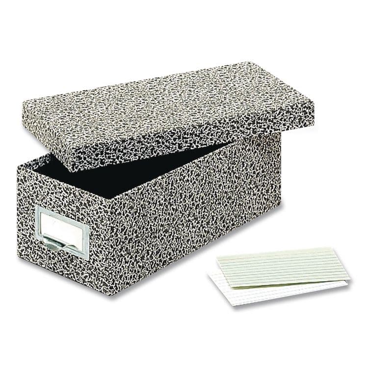 CARDINAL BRANDS . Index Card File Box with Lift-Off Lid, Holds 1,000 3 x 5 Cards, 5.63 x 11.63 x 4, Black Agate (GLW93BLA) thumbnail 3