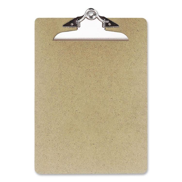 OFFICEMATE INTERNATIONAL CORP. Recycled Hardboard Clipboard, 1" Clip Capacity, Holds 8.5 x 11 Sheets, Brown (OIC83500)