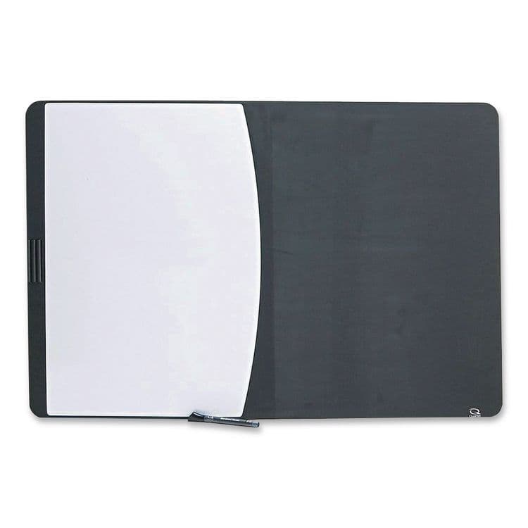 QUARTET MFG. Designer Tack and Write Combination Dry-Erase Whiteboard/Bulletin Board, 35 x 23.5, Black/White Surface, Black Plastic Frame (QRT06545BK)