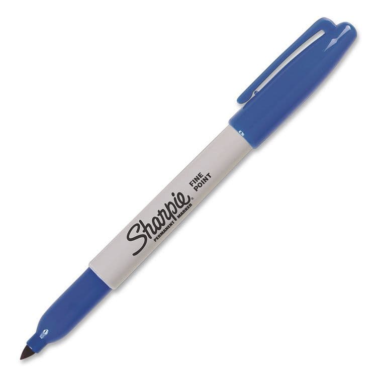 SANFORD Fine Tip Permanent Markers, Fine Tip, Blue (SAN30003EA)