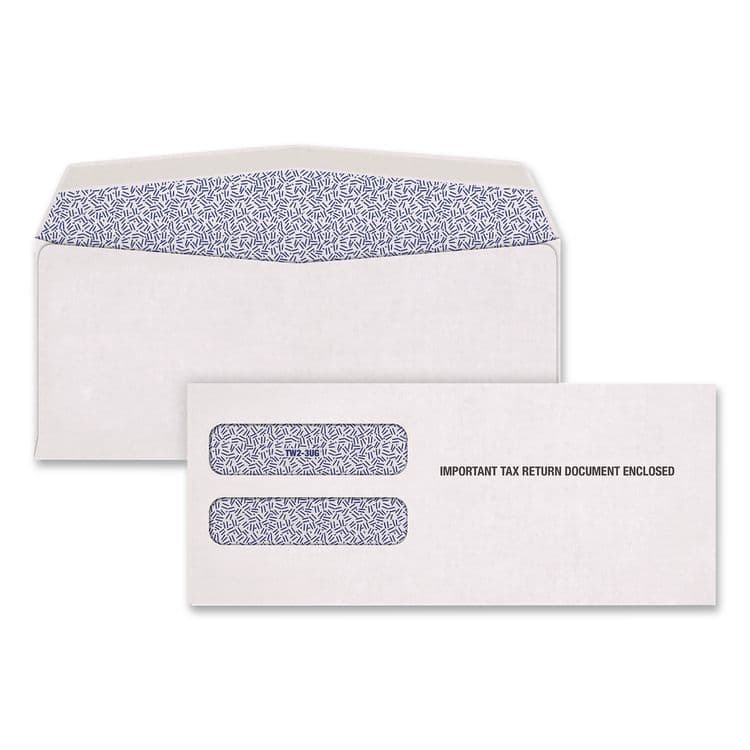 CARDINAL BRANDS . 3-Up 1099-NEC Gummed Seal Double-Window Security Tint Envelopes, Commercial Flap, 9 x 3.75, White, 100/Pack (TOP905485)