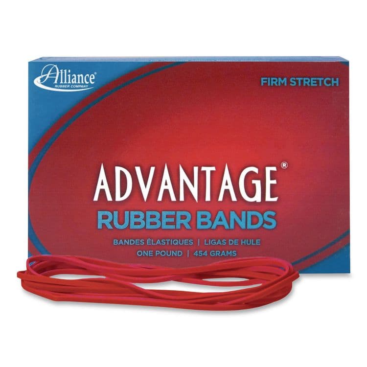 ALLIANCE RUBBER Advantage Multi-Purpose Rubber Band, Size 69, Red, 1 lb Box, 140/Box (ALL96695)