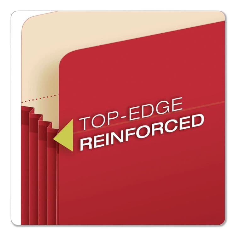 TOPS BUSINESS FORMS Colored File Pockets, 5.25" Expansion, Letter Size, Red (PFX1534GRED10) thumbnail 4