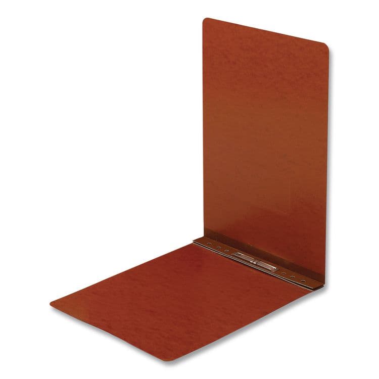 SMEAD MANUFACTURING CO. Prong Fastener Premium Pressboard Report Cover, Top Bound, Two-Piece Prong Fastener, 2" Capacity, 8.5 x 14, Red/Red (SMD81732) thumbnail 2