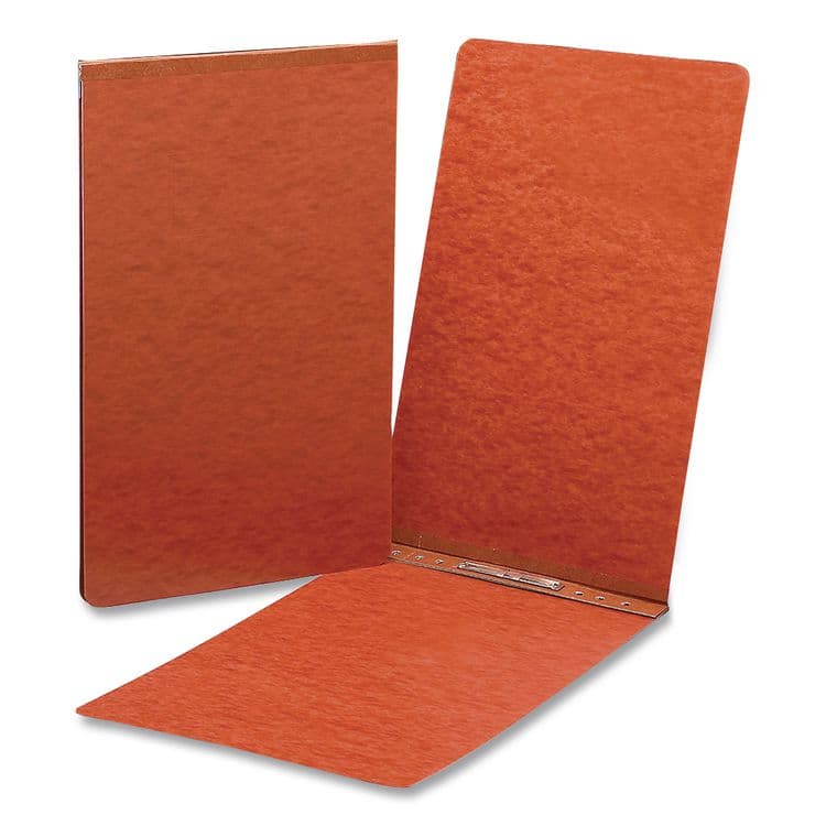 SMEAD MANUFACTURING CO. Prong Fastener Premium Pressboard Report Cover, Top Bound, Two-Piece Prong Fastener, 2" Capacity, 8.5 x 14, Red/Red (SMD81732) thumbnail 3