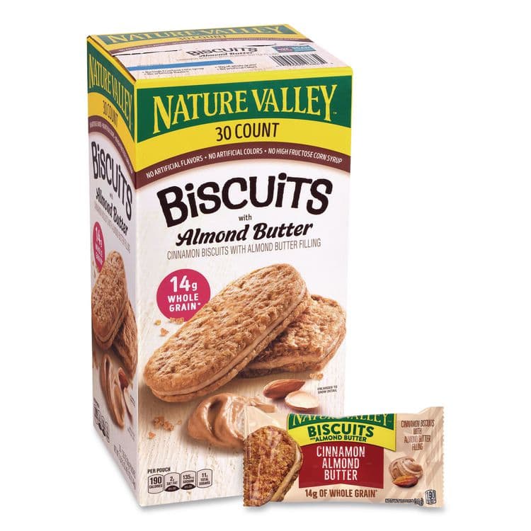 GENERAL MILLS Biscuits, Cinnamon with Almond Butter, 1.35 oz Pouch, 30/Carton (GRR22001046) thumbnail 4
